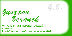 gusztav beranek business card